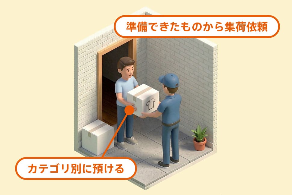 1カテゴリ箱に詰めて預けて、しまえば楽なサイクルに！